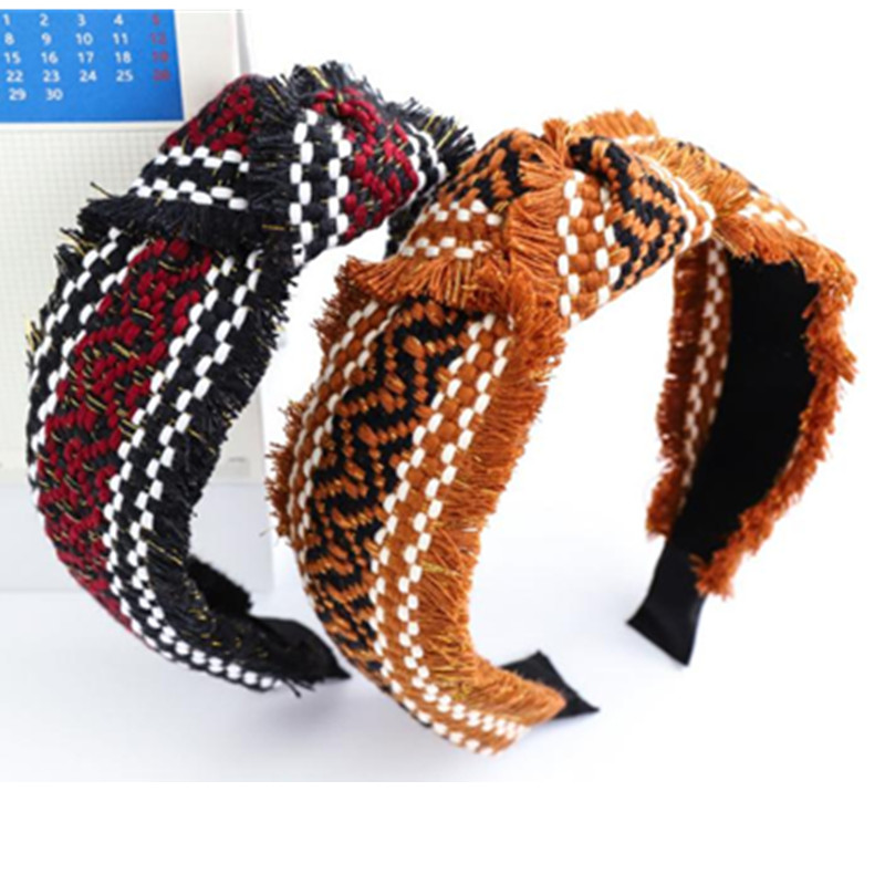 Accessories Brand For Women - Women Brand Headband Tassels Handmade Weaving