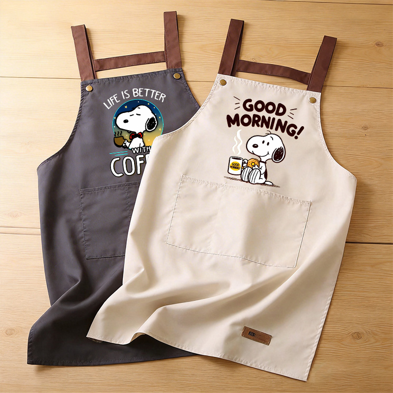 Women Kitchen Accessories - Snoopys Cooking Apron Men Women Anime