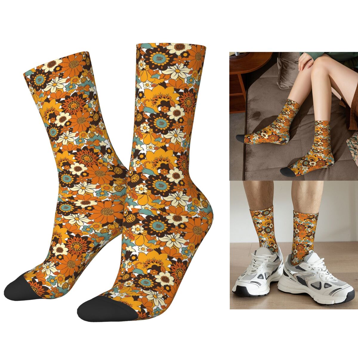 Women'S Accessories In The 60S - 70s 60s Retro Flower Power, Floral