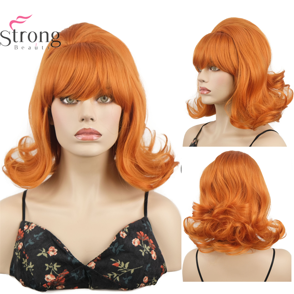Women'S Accessories In The 60S - Orange Wig Women 60s Wig Short