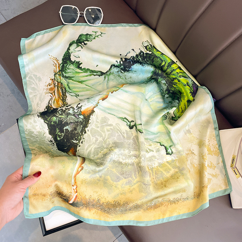 Accessories Brand For Women - 100% Silk scarf elegant ladies autumn