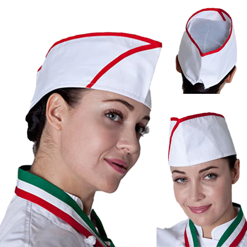 Women Kitchen Accessories - Catering Chef Boater hat Restaurant Kitchen