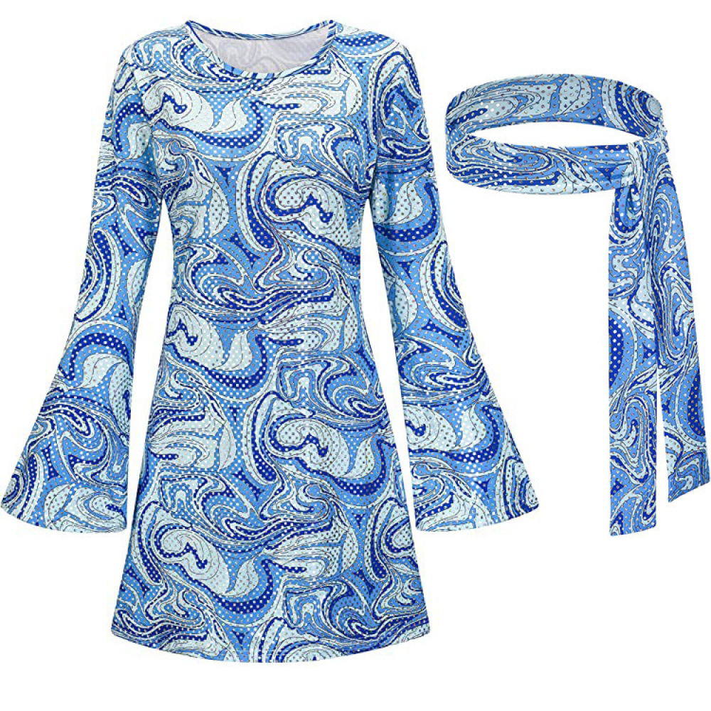 Women'S Accessories In The 60S - Women 60S 70S Floral Disco Dress