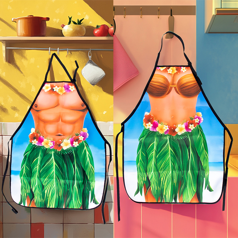 Women Kitchen Accessories - New Summer Party Apron Hawaiian Party
