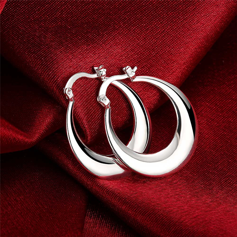 DOTEFFIL 925 Sterling Silver C - Statement Earrings Oversized review and price