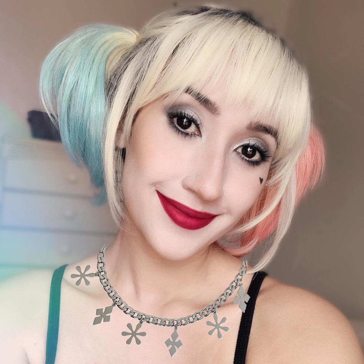 Necklace for Harley Quinn Cosp - Women'S Harley Quinn Accessories review and price