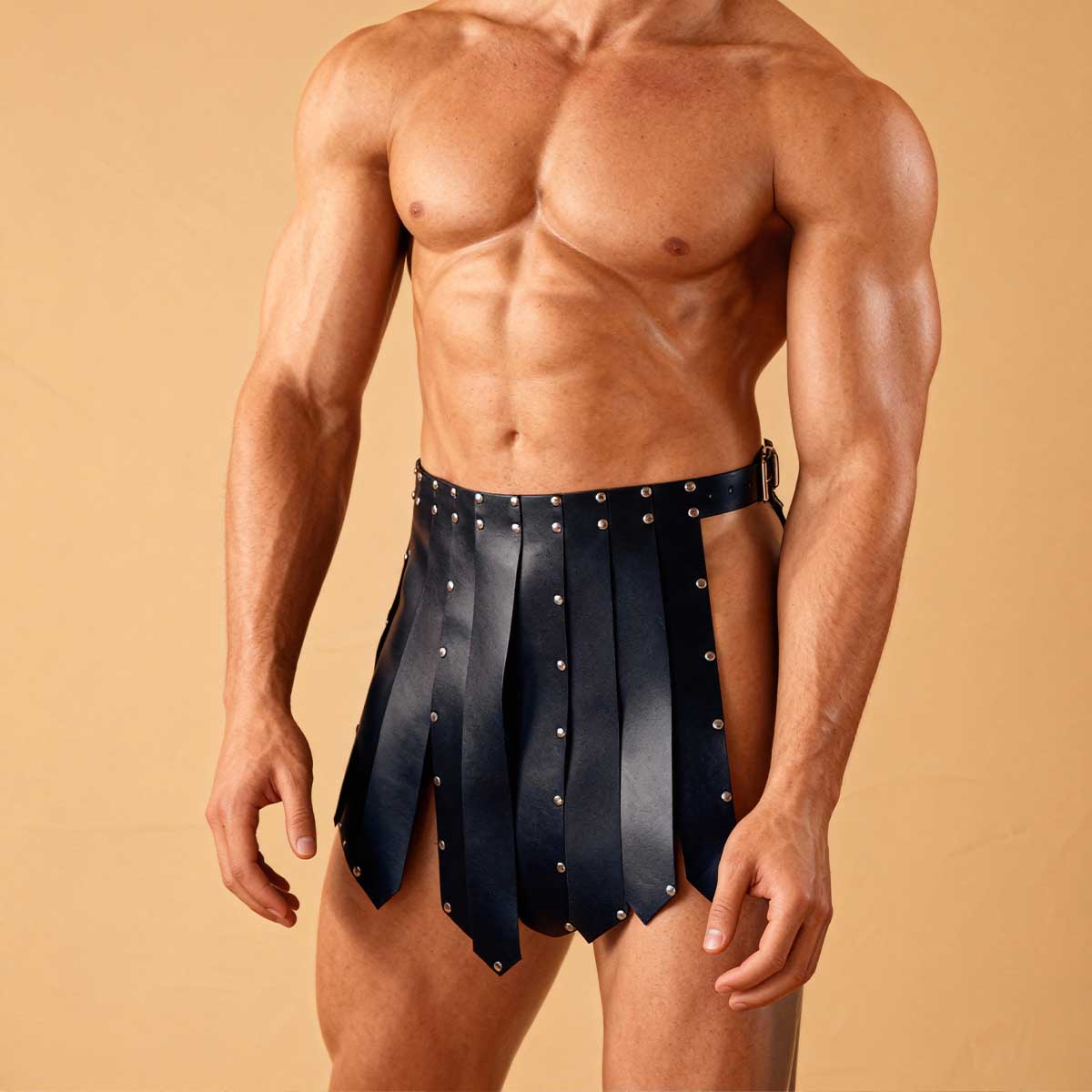 Black Faux Leather Kilt - Men' - Women'S Kilt Accessories review and price