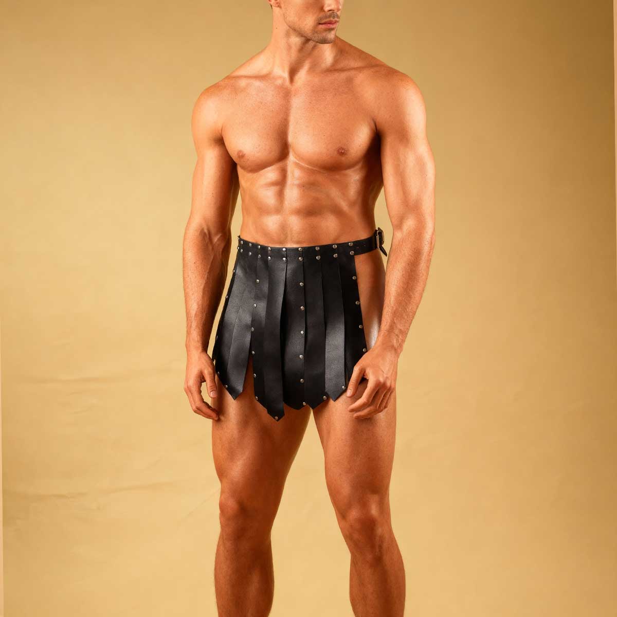 Black Faux Leather Kilt - Men' - Women'S Kilt Accessories review and price