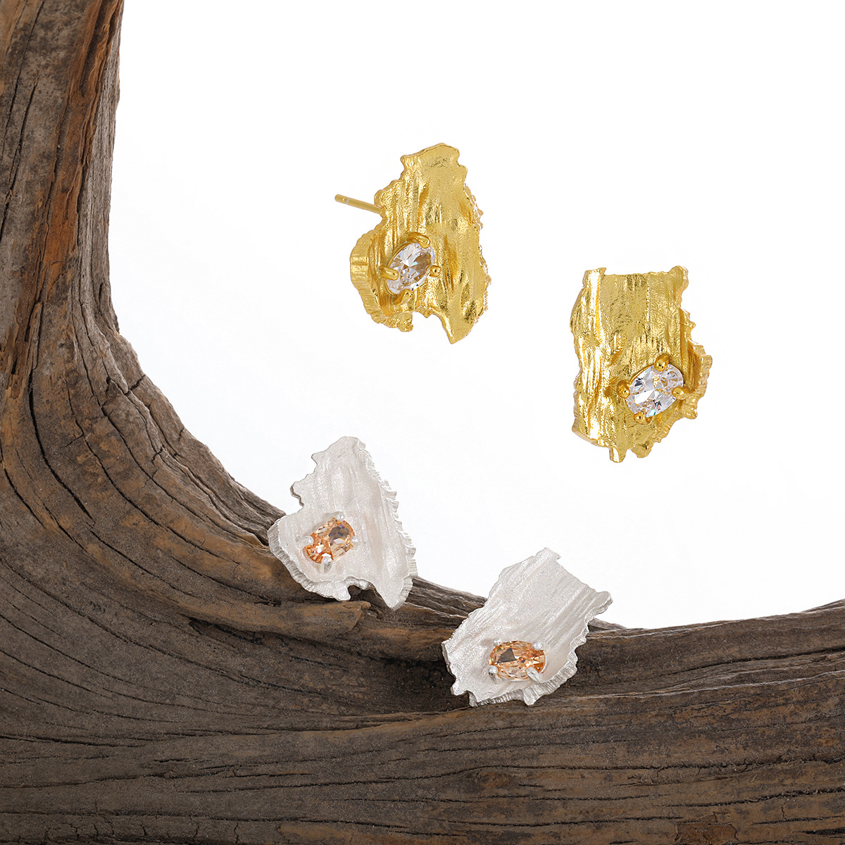 F.I.N.S Geometric Asymmetric S - Statement Earrings Oversized review and price