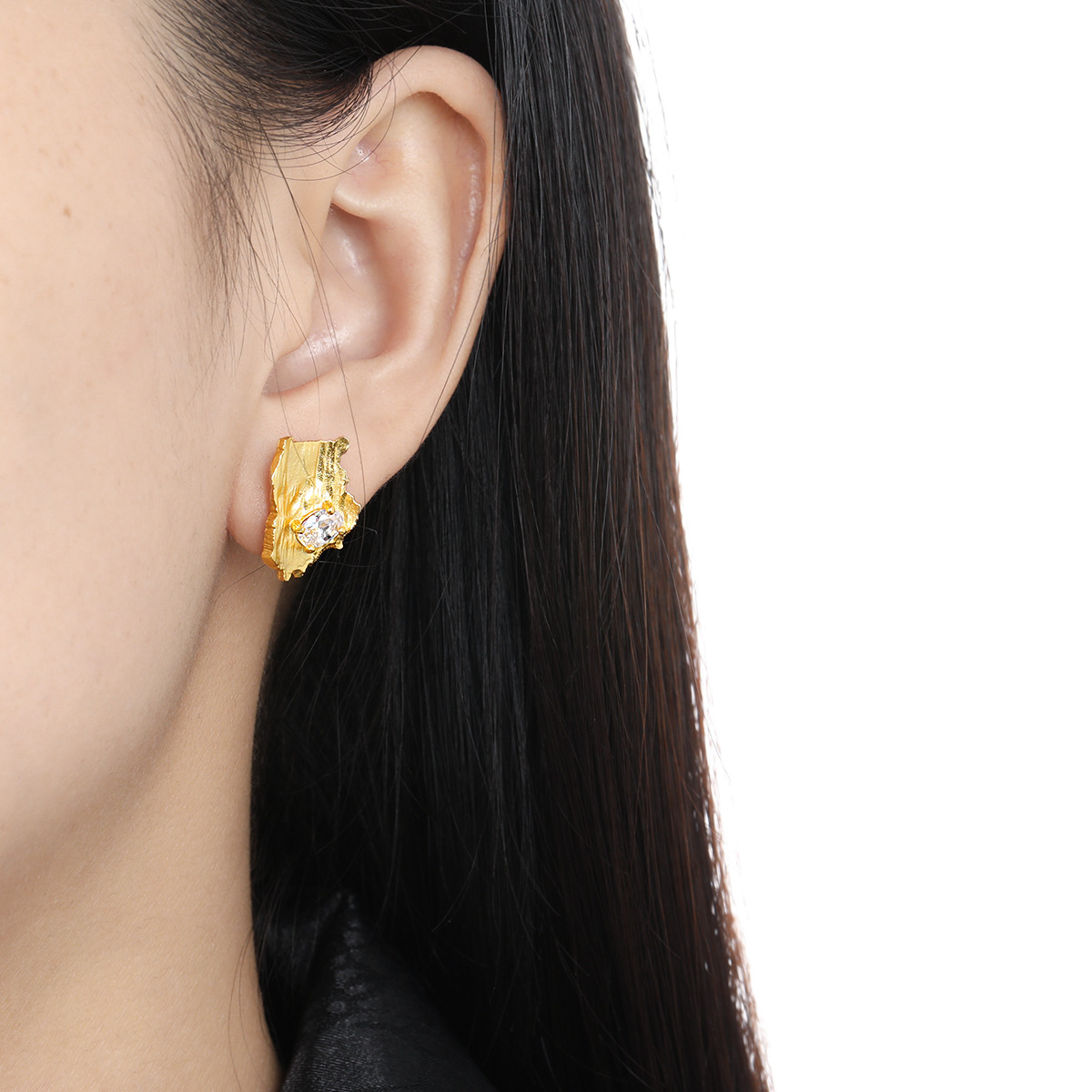 F.I.N.S Geometric Asymmetric S - Statement Earrings Oversized review and price