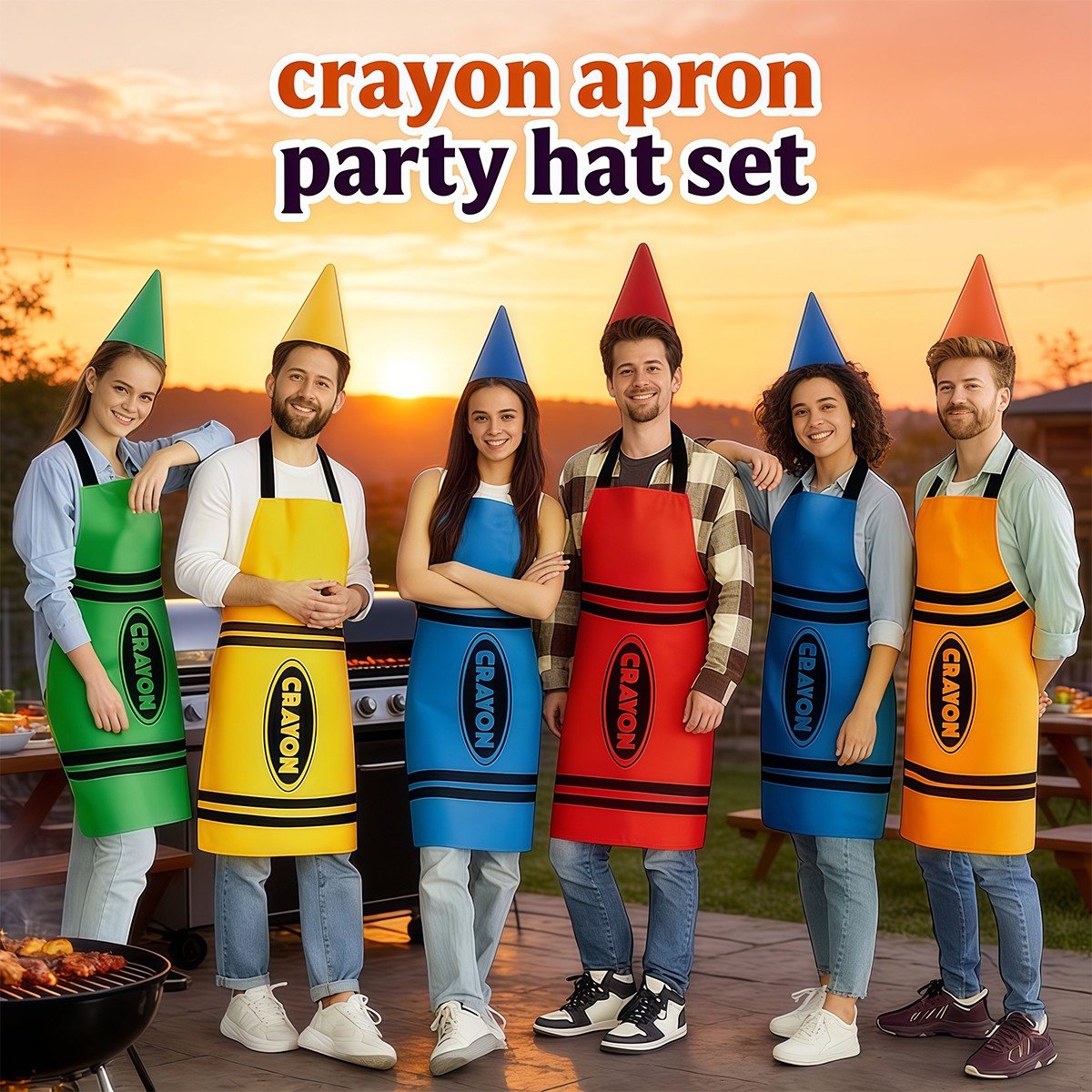 Colorful Crayon Apron Dwarf Co - Women Kitchen Accessories review and price