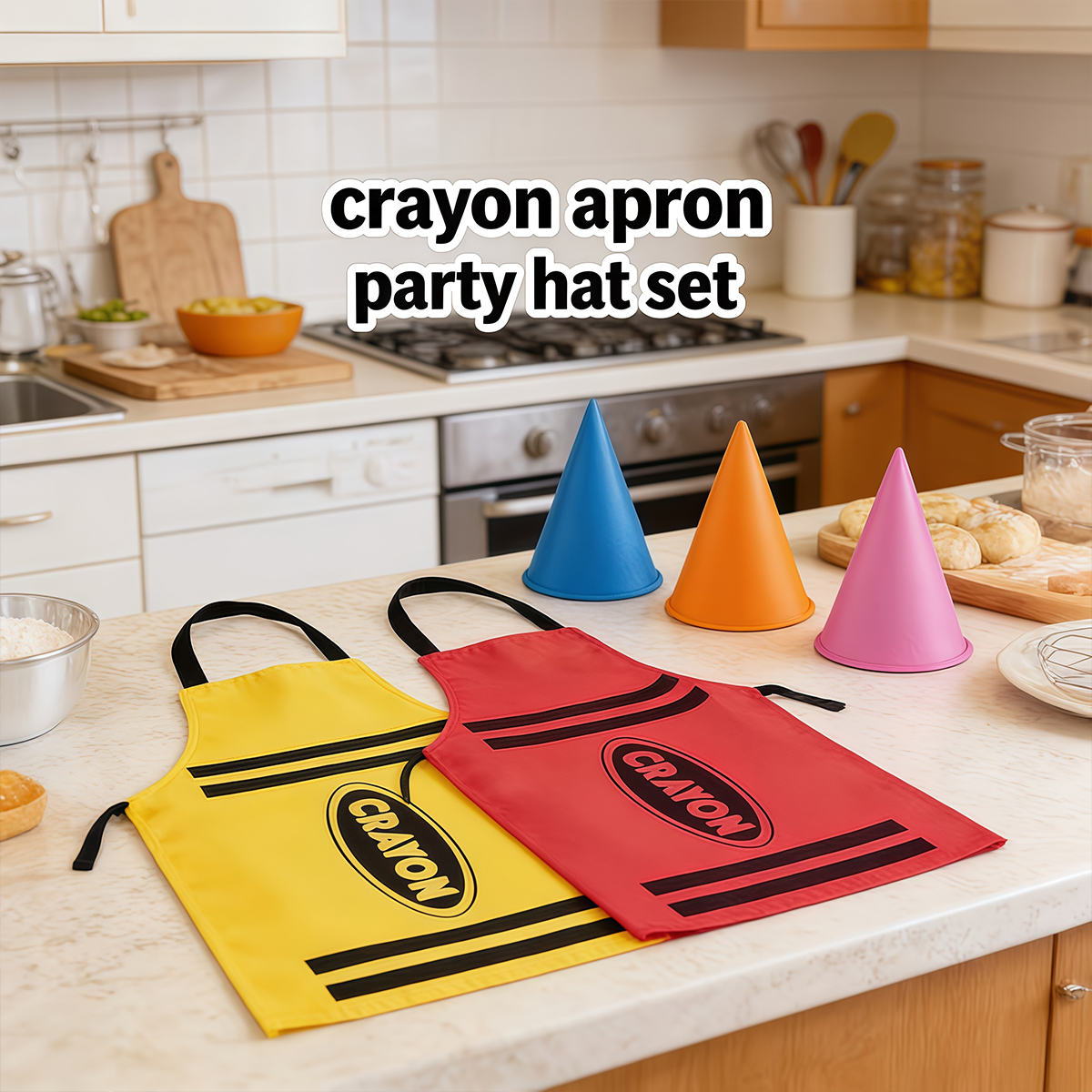 Colorful Crayon Apron Dwarf Co - Women Kitchen Accessories review and price