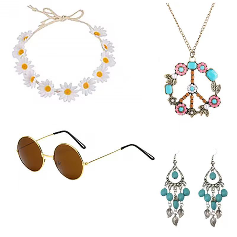 PESENAR Hippie Costume Accesso - Women'S Accessories In The 60S review and price