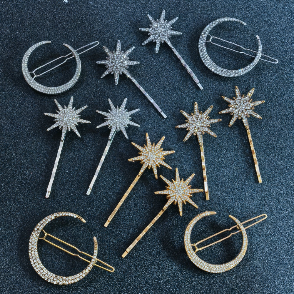 3/4 pcs set Crystal Star Hairp - Women'S Accessories List review and price