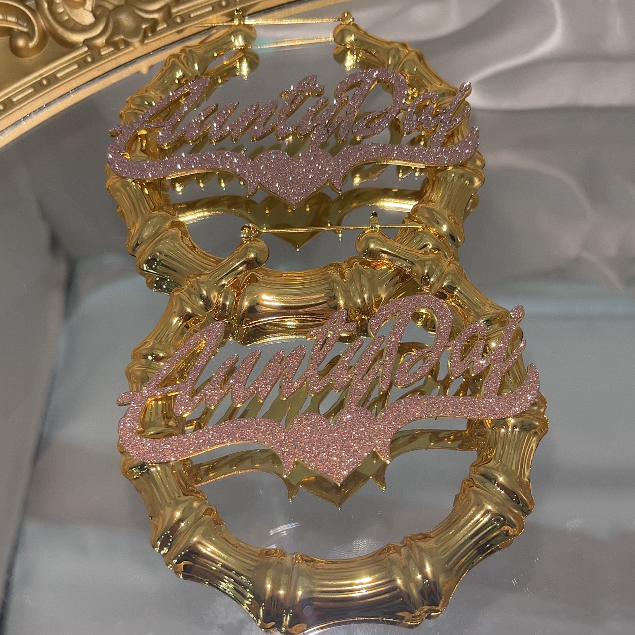 Custom Name Bamboo Earrings Pe - Statement Earrings Oversized review and price