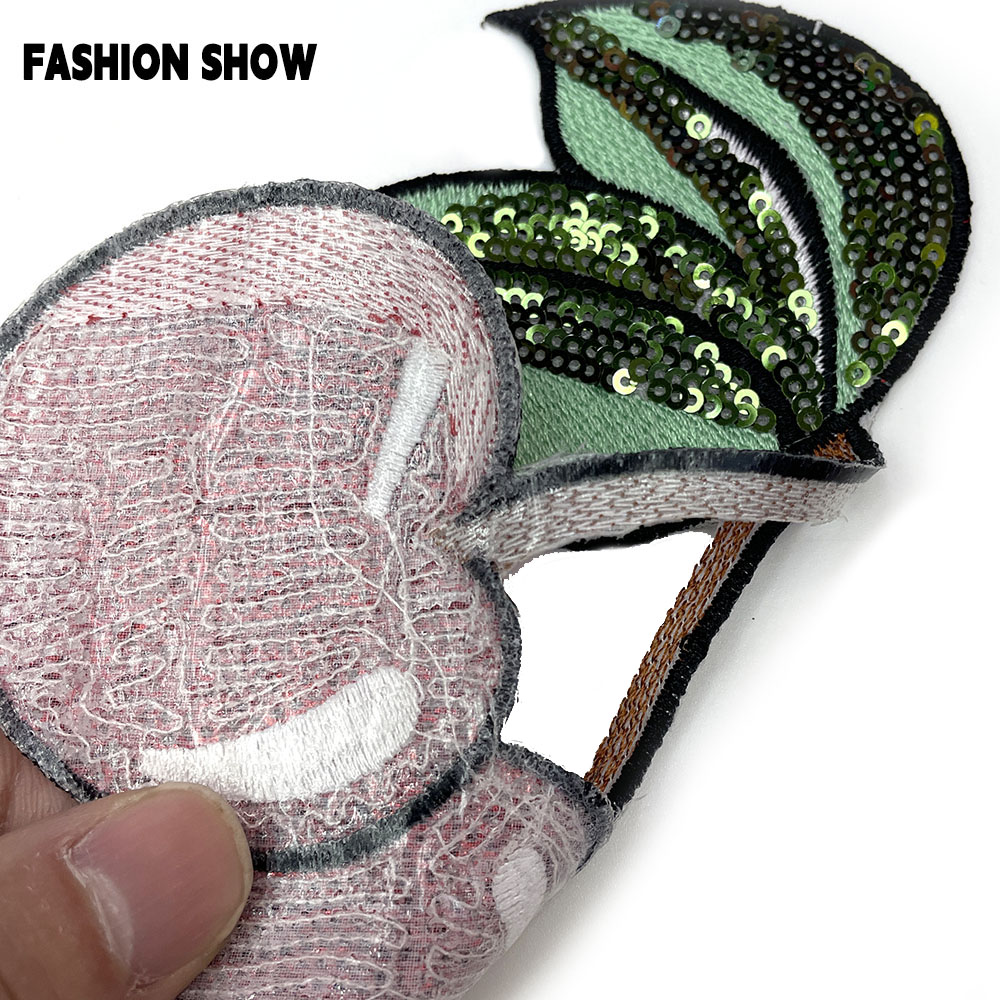 Sequin Cherry Embroidery Patch - Accessories Brand For Women review and price