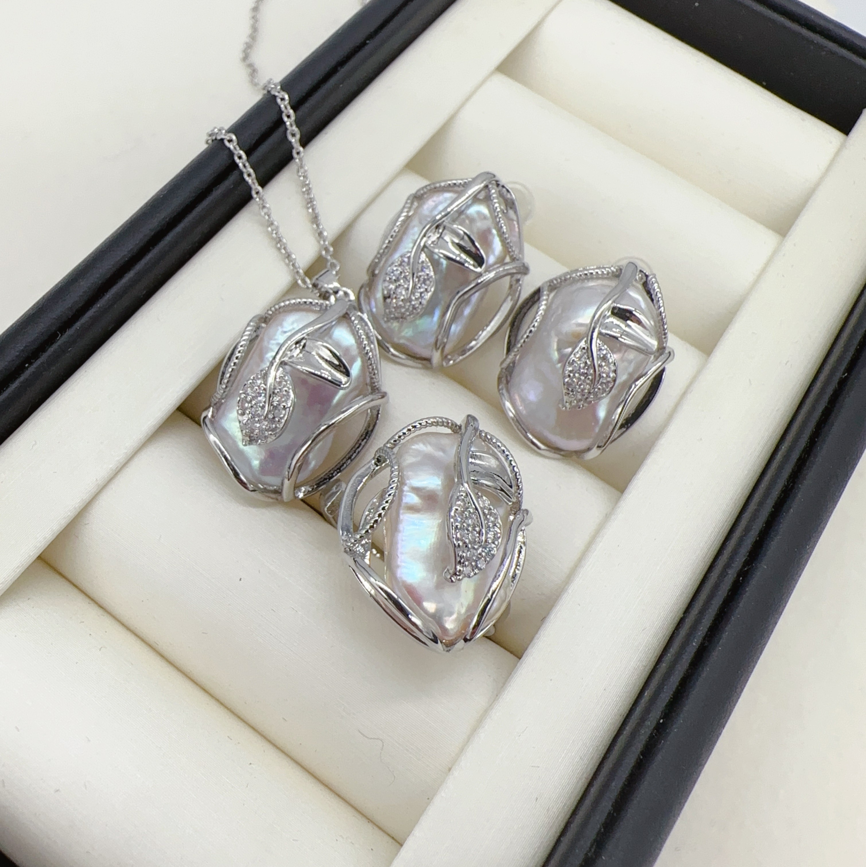 New Arrival Big Baroque Pearl  - Statement Earrings Oversized review and price