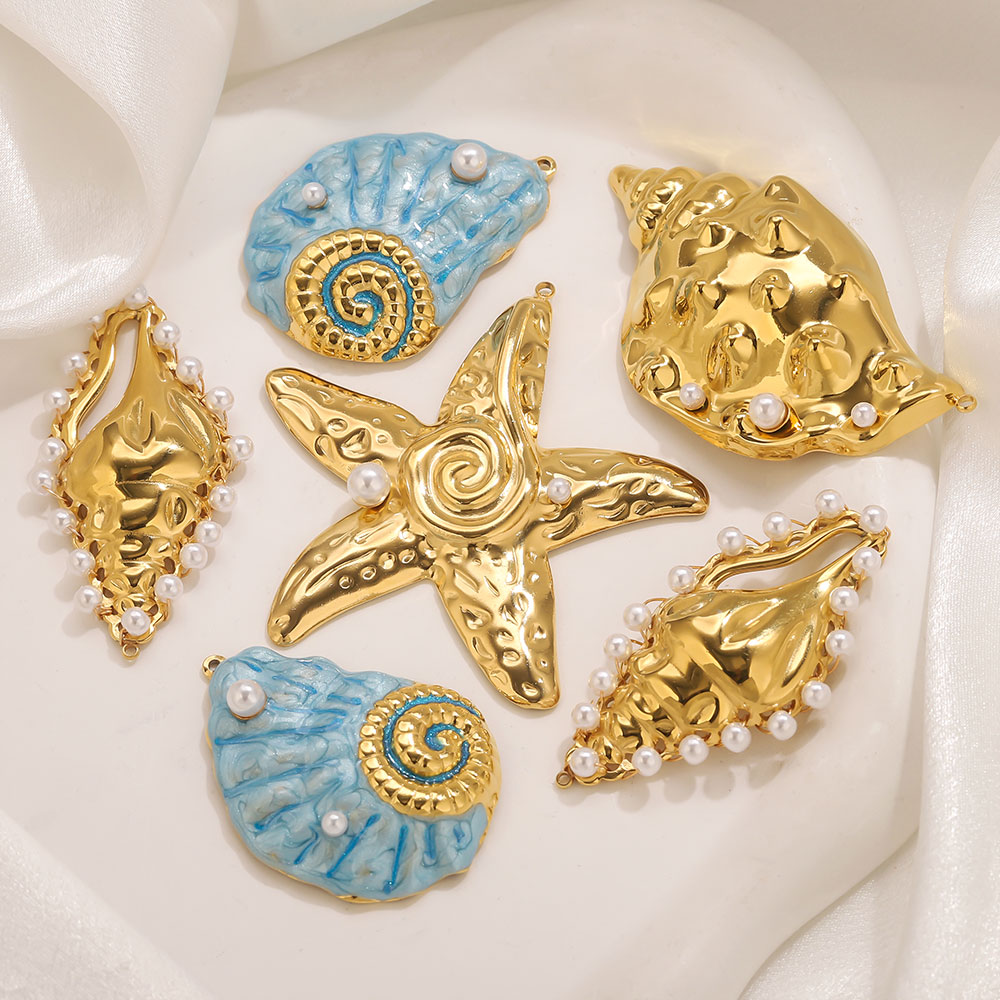 1pcs Large Conch Starfish Shel - Statement Earrings Oversized review and price
