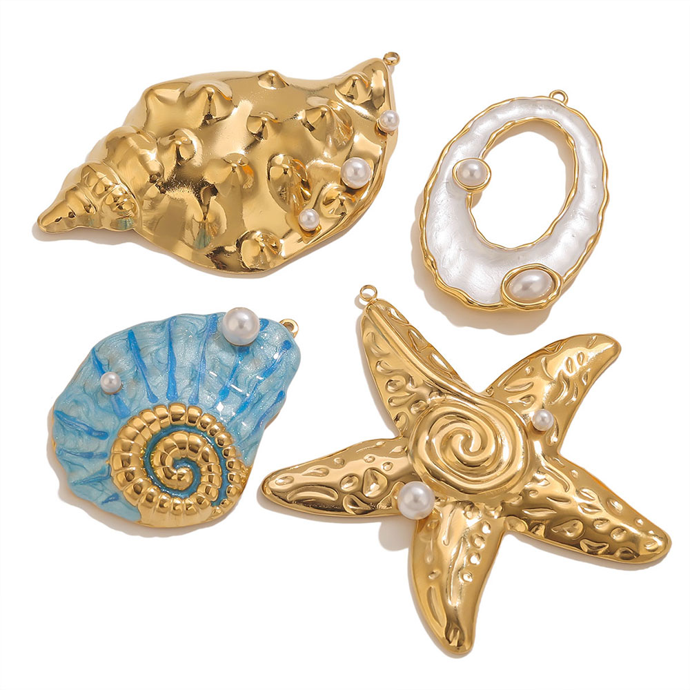1pcs Large Conch Starfish Shel - Statement Earrings Oversized review and price