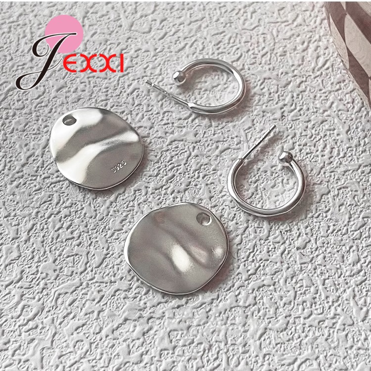 Irregular Metal Texture Hoop E - Statement Earrings Oversized review and price