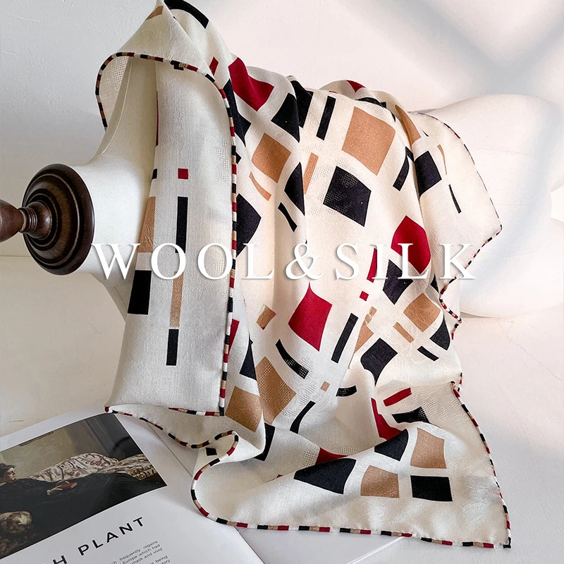 30% Silk 70% Wool Women's Scar - Accessories Brand For Women review and price